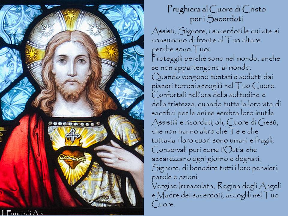 Preghiera al Cuore di Cristo per i sacerdoti | Il Fuoco di Ars