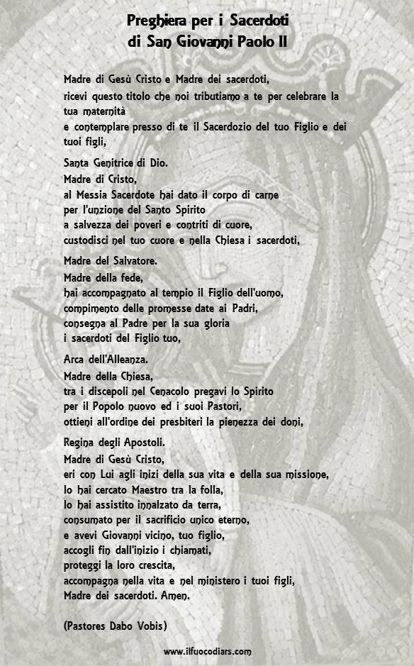 Preghiera Sacerdoti Giovanni Paolo II