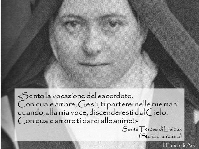 Santa Teresina Sento la vocazione