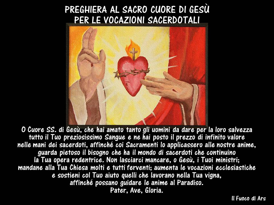Preghiera al Sacro Cuore di Gesù per le vocazioni sacerdotali | Il